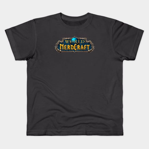 World of NerdCraft Kids T-Shirt by sketchfiles